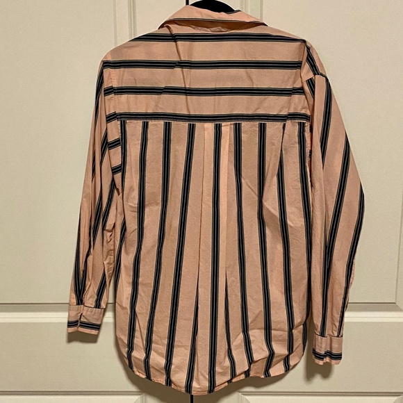 EUC Wild Fable Target Pink, Blue/Green Stripe Button Down - Picture 3 of 3